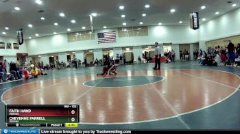 122 lbs 5th Place Match - Faith Hand, Indiana vs Cheyenne Farrell, Indiana