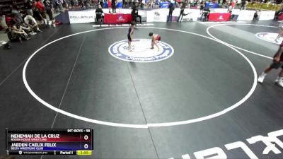 56 lbs Cons. Round 2 - Nehemiah De La Cruz, Rough House Wrestling vs Jaeden Caelix Felix, Delta Wrestling Club