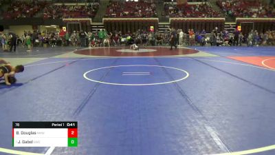 78 lbs Quarterfinal - Jex Gabel, Shepherd Wrestling Club vs Brody Douglas, North Montana Wrestling Club