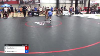 70 kg Round Of 128 - Cole Handlovic, Spartan Combat RTC/ TMWC vs Eric Almarinez, Southern Illinois Regional Training Center