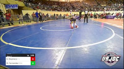 55 lbs Round Of 32 - Bronson Stephens, F-5 Grappling vs Maverick Fernandez, Dodge City Wrestling Academy