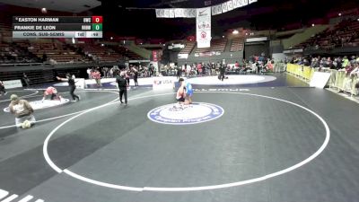 115 lbs Cons. Sub-semis - Frankie De Leon, RBWC (Rancho Bernardo Wrestling Club) vs Easton Harman, Oakdale Wrestling Club
