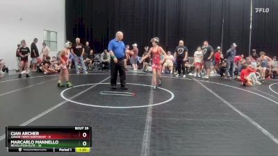 88 lbs Round 7 (8 Team) - Marcarlo Mannello, Revolution Elite vs Cian Archer, Junior Terps Northeast