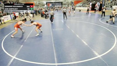 Junior Boys - 157 lbs Champ. Round 1 - Deringer Hollenbeck, Threestyle Wrestling Of Oklahoma vs Jake Jampolsky, Thorobred Wrestling Club