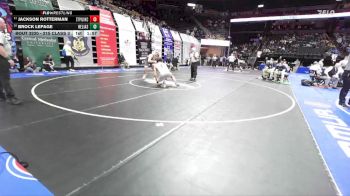 215 Class 3 lbs Quarterfinal - Jackson Rotterman, St. Pius X (Kansas City) vs Brock Lepage, Helias Catholic