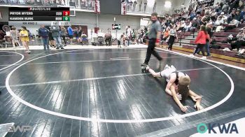96 lbs Rr Rnd 3 - Pryor Myers, Cushing Tigers vs Kamden Burk, Morrison Takedown Club