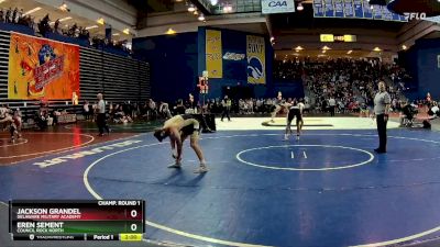 144 lbs Champ. Round 1 - Jackson Grandel, Delaware Military Academy vs Eren Sement, Council Rock North