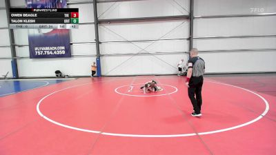 75 lbs Rr Rnd 2 - Owen Beagle, The Shop 814 vs Talon Klesh, Grit Mat Club Blue