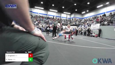 46 lbs Round Of 32 - Jepsen England, Comanche Takedown Club vs Easton Hans, Lions Wrestling Academy