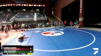 132 lbs Round 2 - Dino Delacruz, North Big Horn Rams vs Cannon Boren, Thermopolis Wrestling Club