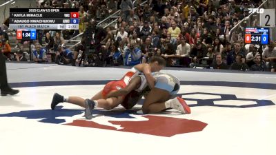 62 lbs 1st Place Match - Kayla Miracle, Valiant Wrestling Club vs Adaugo Nwachukwu, Army (WCAP)