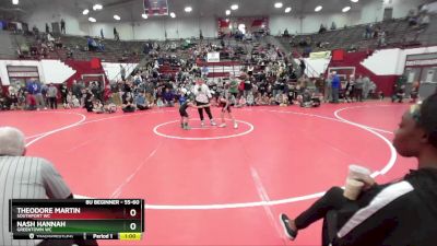 55-60 lbs Round 1 - Nash Hannah, Greentown WC vs Theodore Martin, Southport WC