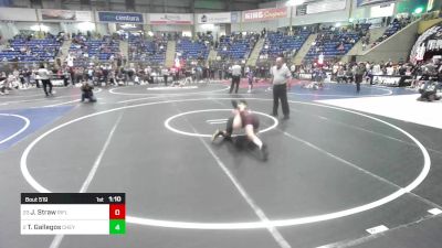 135 lbs Quarterfinal - Jiraiya Straw, Rifle vs Truce Gallegos, Cheyenne Mountain