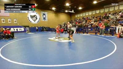 138 lbs Champ. Round 2 - Aldo Rodriguez, Woodlake vs Anthony Sanchez, Kerman