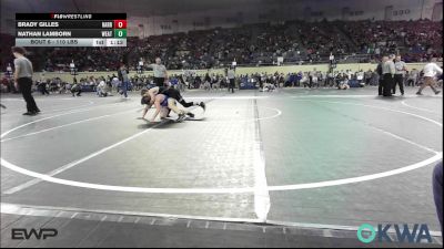 110 lbs Round Of 32 - Brady Gilles, Harrah Little League Wrestling vs Nathan Lamborn, Weatherford Youth Wrestling