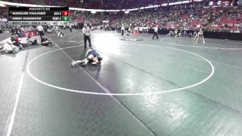 Girls 138 lbs Champ. Round 1 - Emma Huggenvik, Wausau West-Girls vs Madeline Faulkner, Xavier-Girls