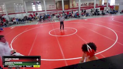 174 lbs Quarterfinal - Jaylen Young, Wabash vs Andrew Mushkin, Ohio Wesleyan