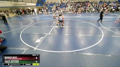 140 lbs Cons. Round 3 - Quincie Reay, Bear River Wrestling Club vs Macie Winters, Carbon Middle School