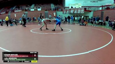 90 lbs Cons. Semi - Ethan Bayliss, Central Indiana Academy Of Wrestling vs Lou Keneson, Midwest Regional Training Center