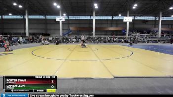 90 lbs Champ. Round 1 - Porter Swan, Homedale vs Damien Leon, Marsing