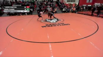 132 lbs Champ. Round 1 - Adriel Flores, BUFFALO GROVE vs Jason Hampton, JOLIET (CATHOLIC Academy)