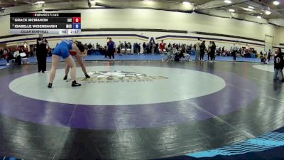180 lbs Quarterfinal - Grace McMahon, Indiana University Club vs Isabelle Wisenbaugh, Muskegon Community College