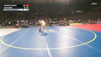 3A Boys 285 lbs 5th Place Match - Dylan Kerr, La Pine Boys vs Brandon Church, Creswell Boys