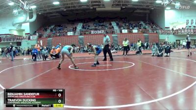 106 lbs Champ. Round 2 - Traevon Ducking, Contenders Wrestling Academy vs Benjamin Sandefur, Whiteland Wrestling Club