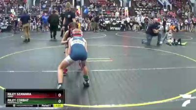 68 lbs Cons. Round 4 - Riley Corbat, Marysville WC vs Riley Szawara, NBWC