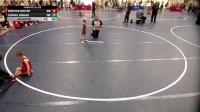 8U GIRLS - 44.8-49.2 Quarters - Dottie Huff, Centennial Youth Wrestling vs Sloane Sweazey, Princeton Wrestling