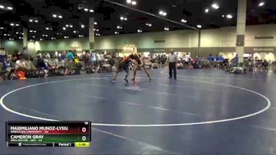 182 lbs Round 2 (10 Team) - Maximiliano Munoz-Lysius, Wrestling University vs Cameron Gray, Wellington - Dev