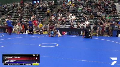 67 lbs Quarterfinal - Cipriano Duran, CO vs Liam Brent, MI