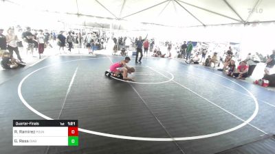 132 lbs Quarterfinal - Ronnie Ramirez, Pounders WC vs Gavin Ross, Diablo Grande WC