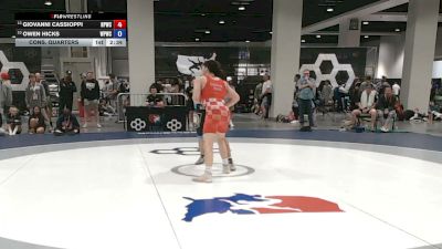 72 kg Cons. Quarters - Giovanni Cassioppi, Nebraska Panhandle Wrestling Club vs Owen Hicks, West Point Wrestling Club