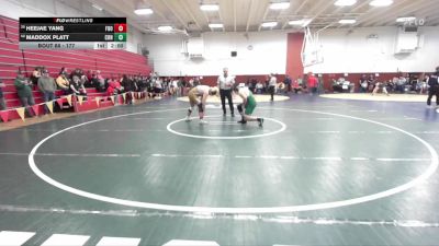 177 lbs Champ. Round 1 - Heejae Yang, Foothill vs Maddox Platt, Concord