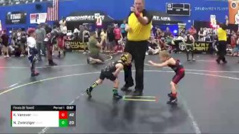 40 lbs Finals (8 Team) - Nelson Zwanziger, Untouchables Black vs Kaden Vanover, Combative Sports Athletic Center