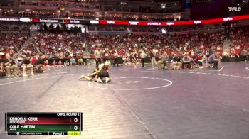 3A-150 lbs Cons. Round 2 - Kendell Kerr, Bettendorf vs Cole Martin, Ames