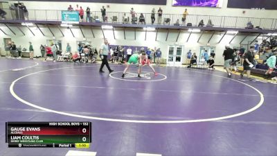 132 lbs Cons. Round 2 - Liam Coultis, Derby Wrestling Club vs Gauge Evans, Alceaus