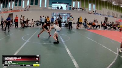 105 lbs Round 4 (6 Team) - Jai Diaz, BHWC Dirt Divers vs Jacob Friedland, Misfits United