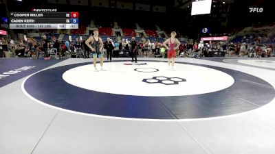 157 lbs Cons. Rd Of 16 - Cooper Miller, OK vs Caden Keith, CA