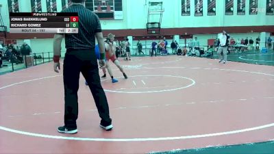 197 lbs Quarterfinal - Jonas Baekkelund, Clackamas Community College vs Richard Gomez, Unatached