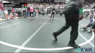 100 lbs Consolation - Talon Peterpaul, Chickasha Youth Wrestling vs Creed Rolan, Standfast