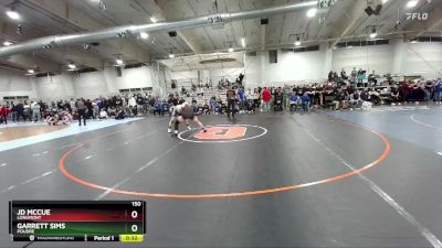 150 lbs Cons. Round 3 - Garrett Sims, Poudre vs JD Mccue, Longmont