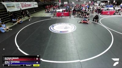 95 lbs Round 2 (16 Team) - Alyaah Bravo, KCWA-FR vs Emily Mayorga, IEWA-FR