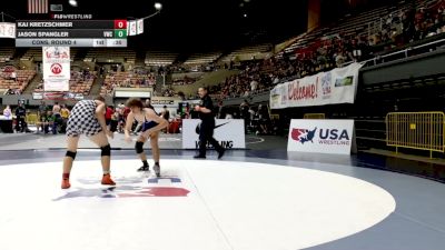 Junior Boys - 175 lbs Cons. Round 4 - Kaj Kretzschmer vs Jason Spangler, Valhalla Wrestling Club