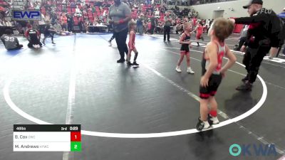 46 lbs Round Of 16 - Trace Bush, Skiatook Youth Wrestling vs Jaxen Henderson, Beggs Youth Wrestling Program