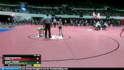 60 lbs Round 2 - Bodey Foster, Great Bridge Wrestling Club vs Lane Popovitch, Fauquier