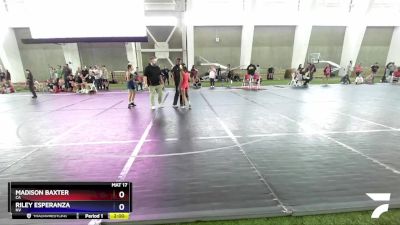 100 lbs Cons. Round 3 - Madison Baxter, CA vs Riley Esperanza, NV