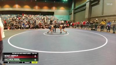 124-131 lbs Round 3 - Wyatt Herold, Gold Rush Reno vs Matthew Dixon, Damonte Ranch Mustangs