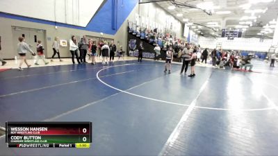 79 lbs Champ. Round 2 - Cody Button, Charger Wrestling Club vs Wesson Hansen, Roy Wrestling Club